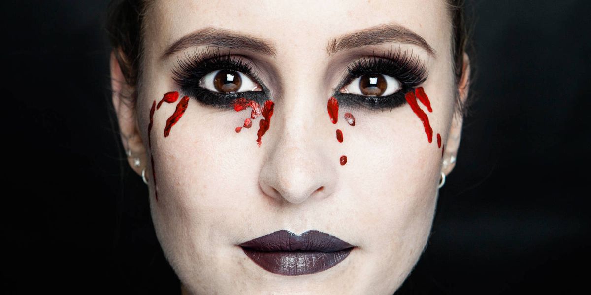 Bleeding eyes halloween makeup tutorial - Step by with MAC - 2017