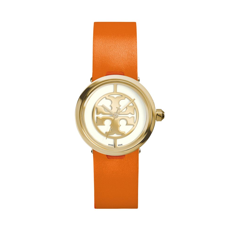 Product, Watch, Analog watch, Orange, Watch accessory, Amber, Fashion accessory, Font, Wrist, Tan, 