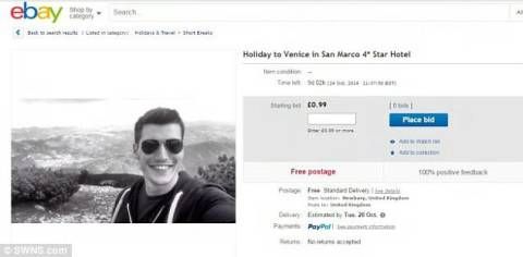 This boy's girlfriend dumped him, so he's auctioned off her place on their romantic getaway to Venice.