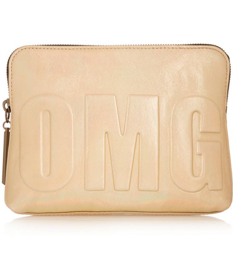 <a href="http://www.net-a-porter.com/product/463377/31_Phillip_Lim/omg-embossed-metallic-leather-clutch" target="_blank">OMG Embossed Metallic Leather Clutch, £230, 3.1 Phillip Lim</a>