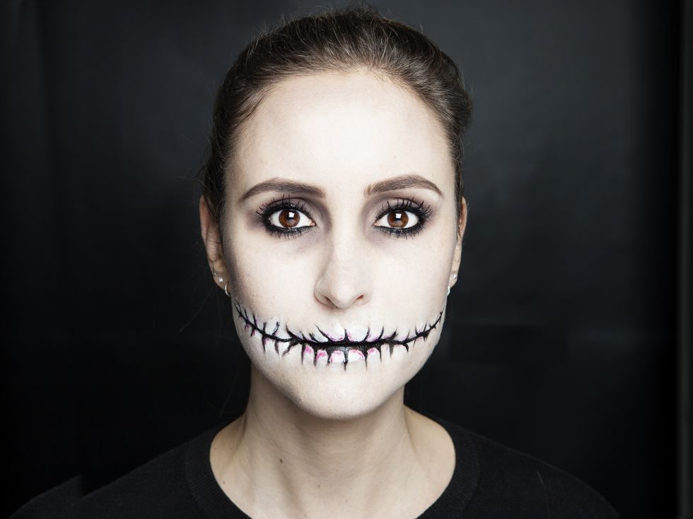 Halloween how-to: Stitched mouth makeup tutorial - MAC makeup step-by-step - Cosmopolitan.co.uk