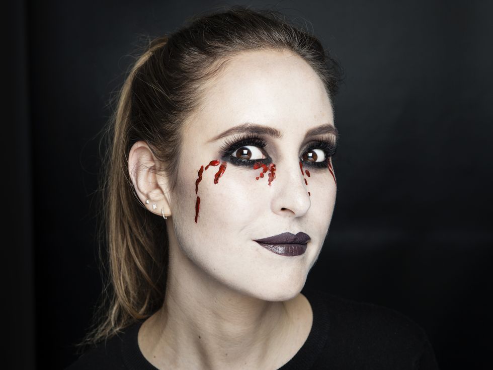 Halloween how-to: bleeding eyes makeup tutorial - MAC makeup step-by-step - Cosmopolitan.co.uk