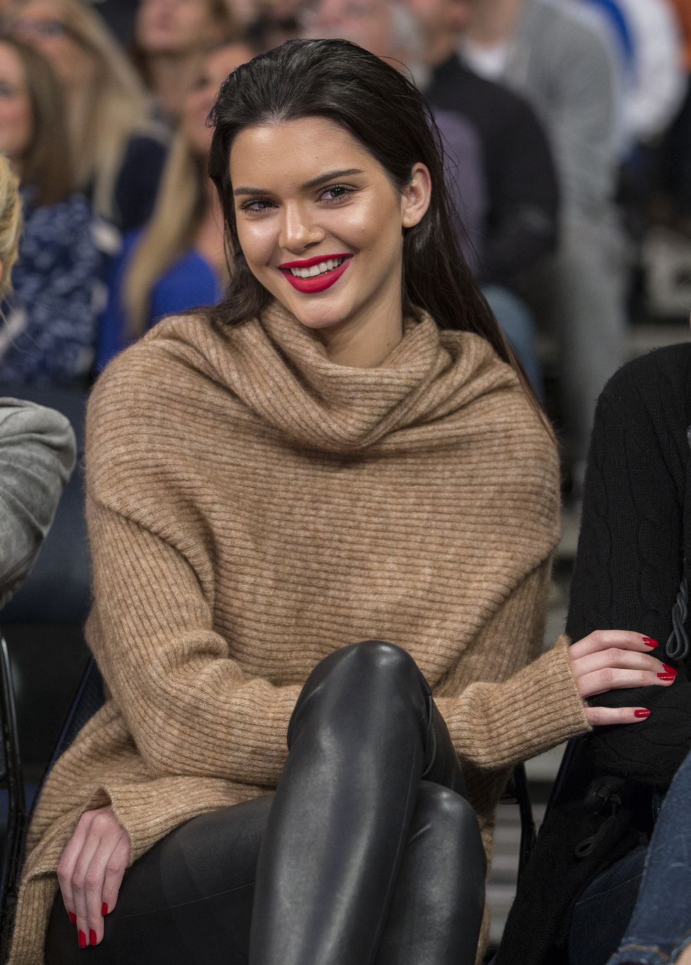 Kendall Jenner at a basketball game