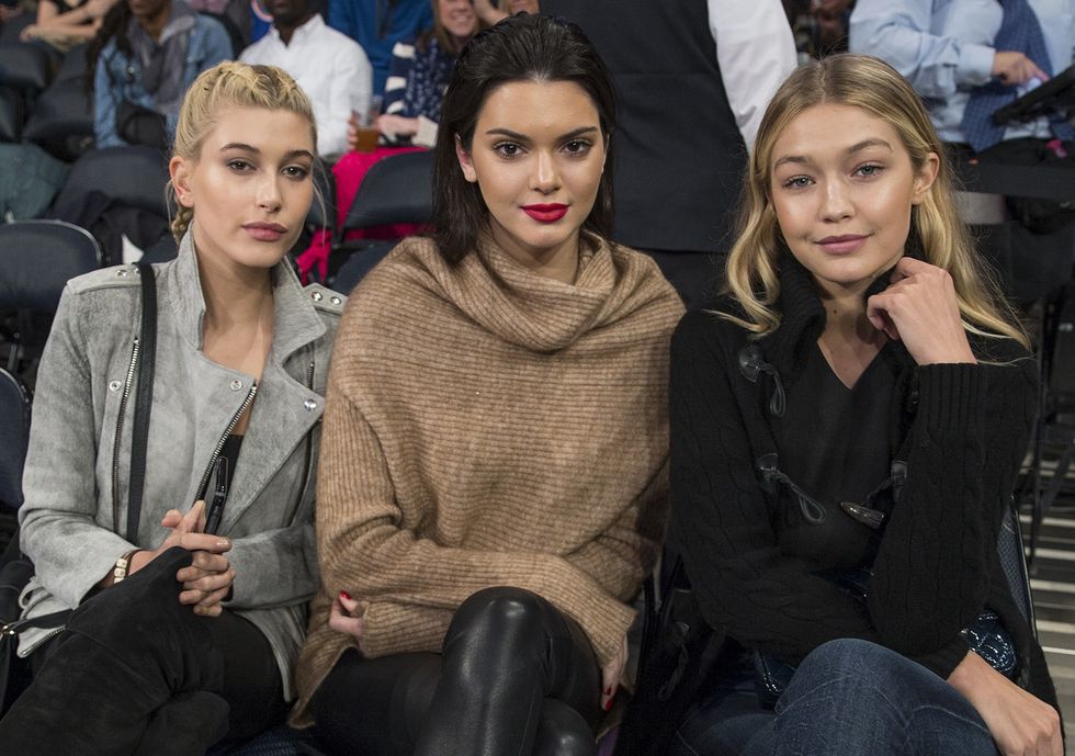 Kendall Jenner at a basketball game