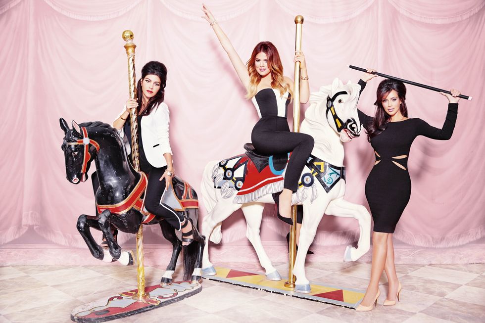 The Kardashian sisters modelling the Kardashian Kollection at Lipsy