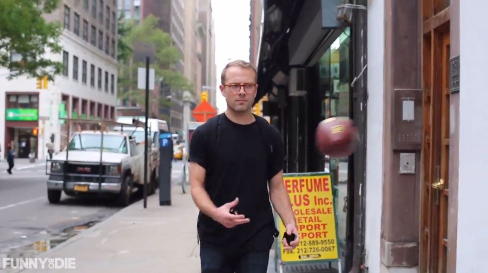 Catcalling video spoof sees a man walk around New York for 10 hours