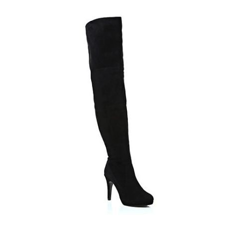 Costume accessory, Black, Boot, Leather, Dress shoe, Fashion design, Knee-high boot, Foot, Dancing shoe, 