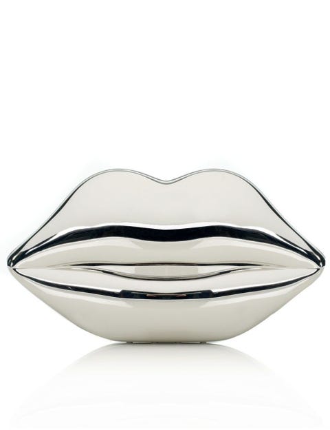 lulu guinness silver clutch