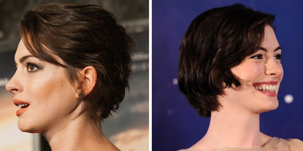 Celebrity ideas for growing out a pixie crop - Anne Hathaway