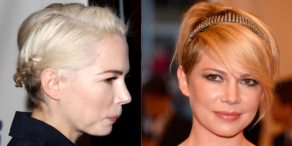 Celebrity ideas for growing out a pixie crop - Michelle Williams