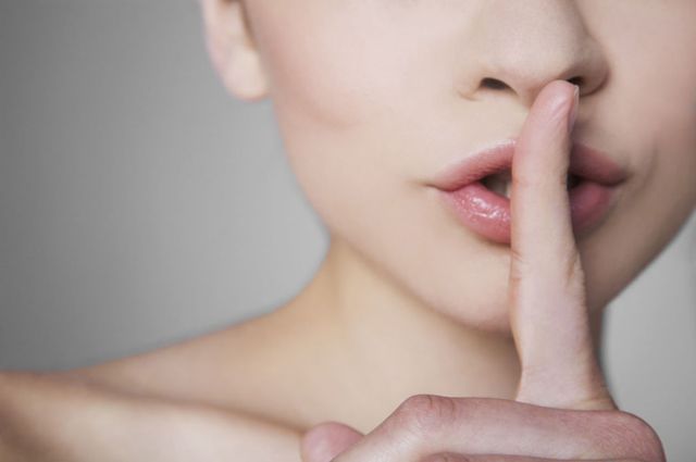 Shh - finger over lips