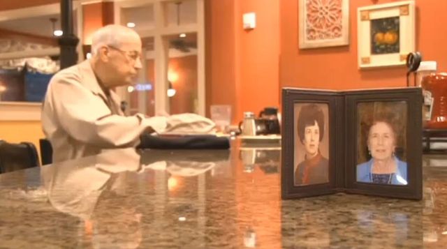 Widower eats breakfast next to late wife's photograph every day