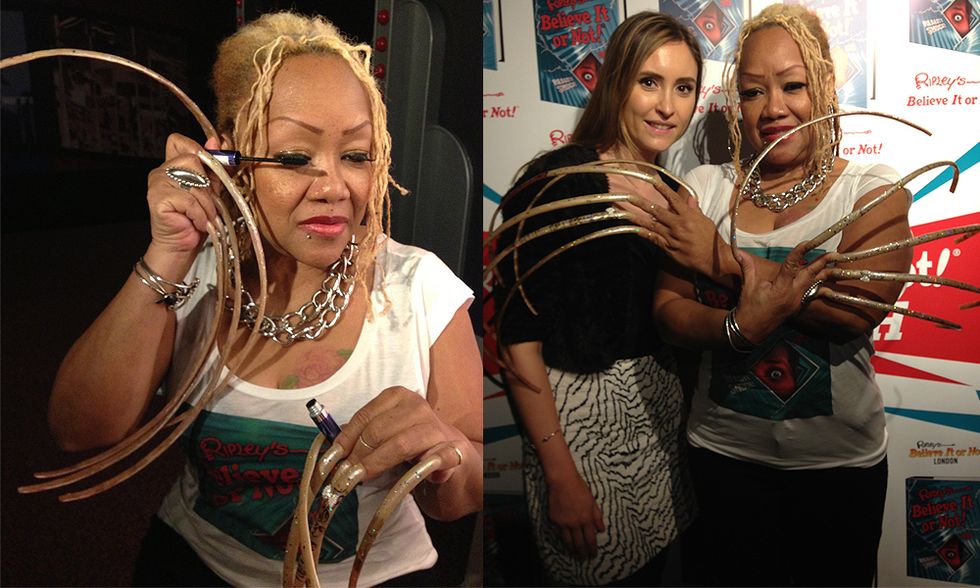 Living with 23 inch fingernails - Ayanna Williams nails grown over 20 years