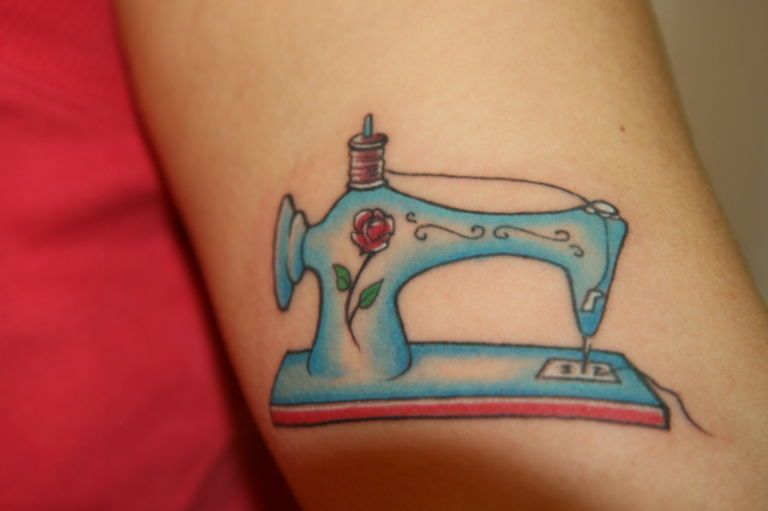Sewing tattoos Sewing machine tattoo Knitting tattoo