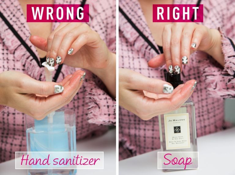 Wash your hands for a long-lasting manicure