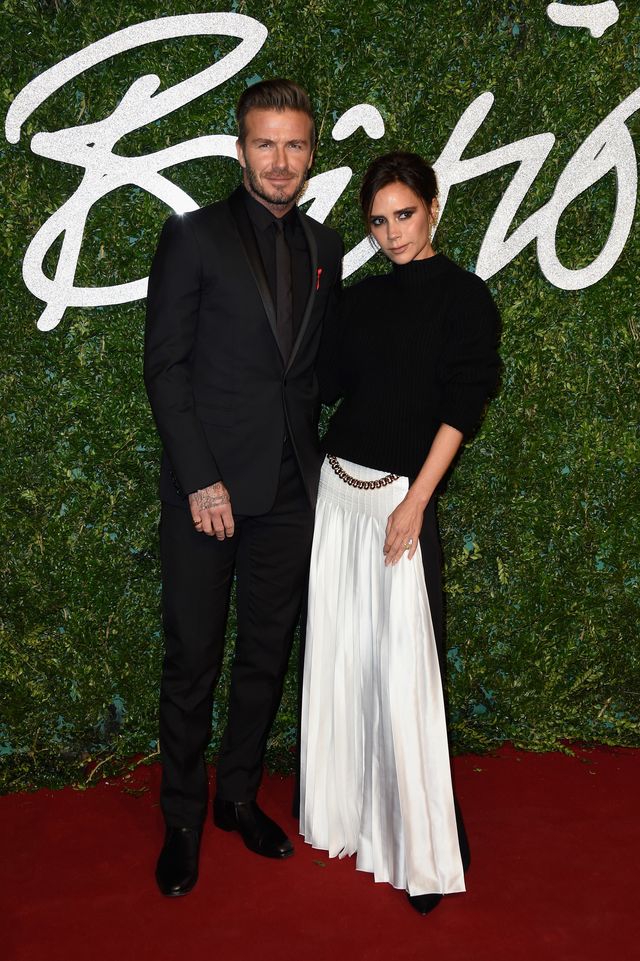 Victoria and David Beckham at the British Fashion Awards