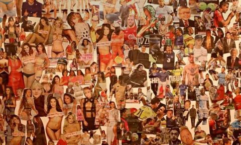 No more page three create a collage of all the men and women pictured in the sun, as part of an experiment about the representation of women in one of the nation's most read newspapers.