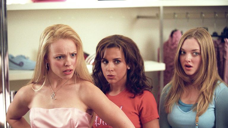 Mean Girls party dress shopping gif