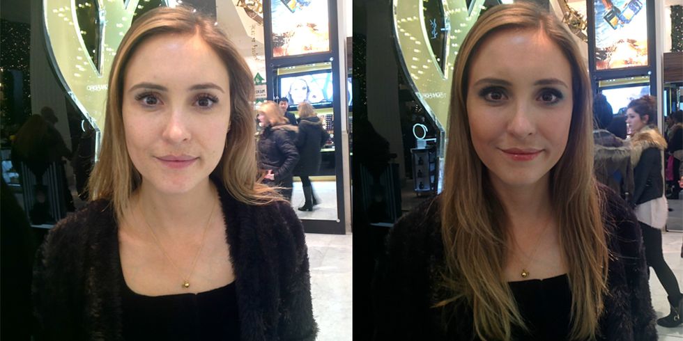 YSL's Google Glass makeup lesson - before & after