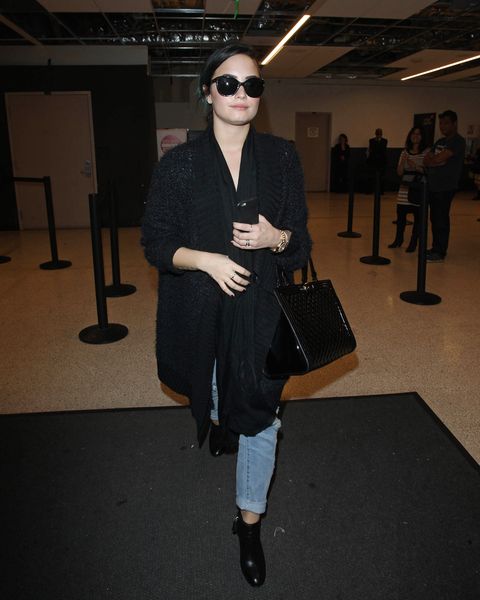 Demi Lovato leaving the airport
