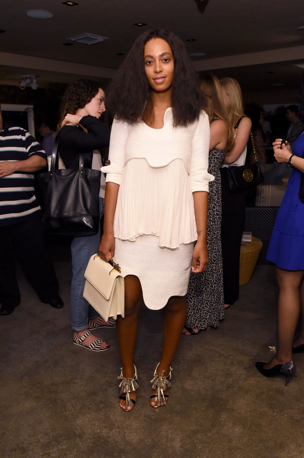 Solange Knowles wears another all white outfit