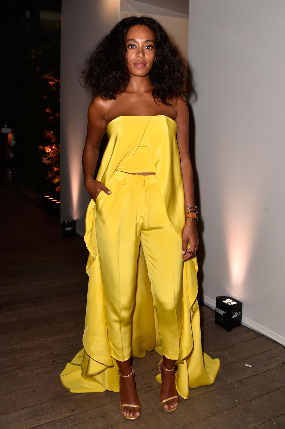 Solange Knowles wears an all yellow outfit
