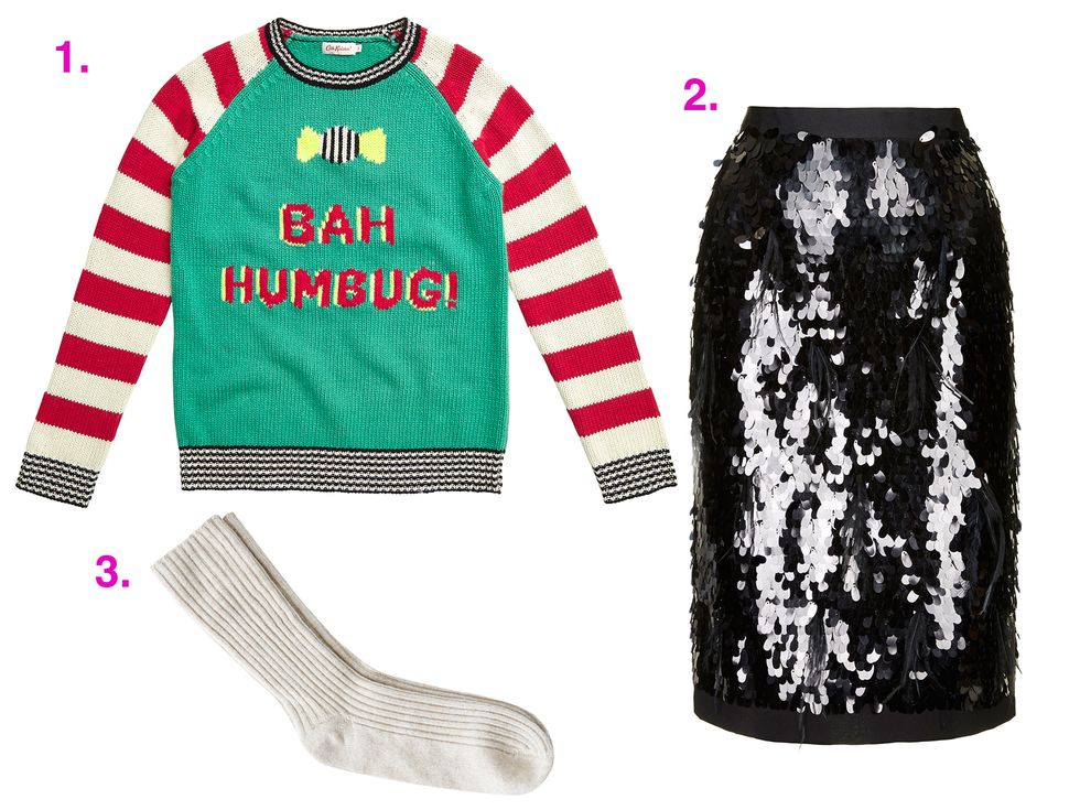 What to wear on Christmas Day: Christmas Jumper and sequins