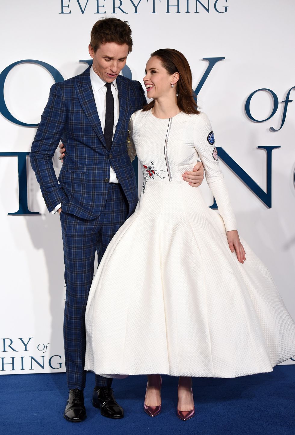 Eddie Redmayne and Felicity Jones at The Theory of Everything premiere