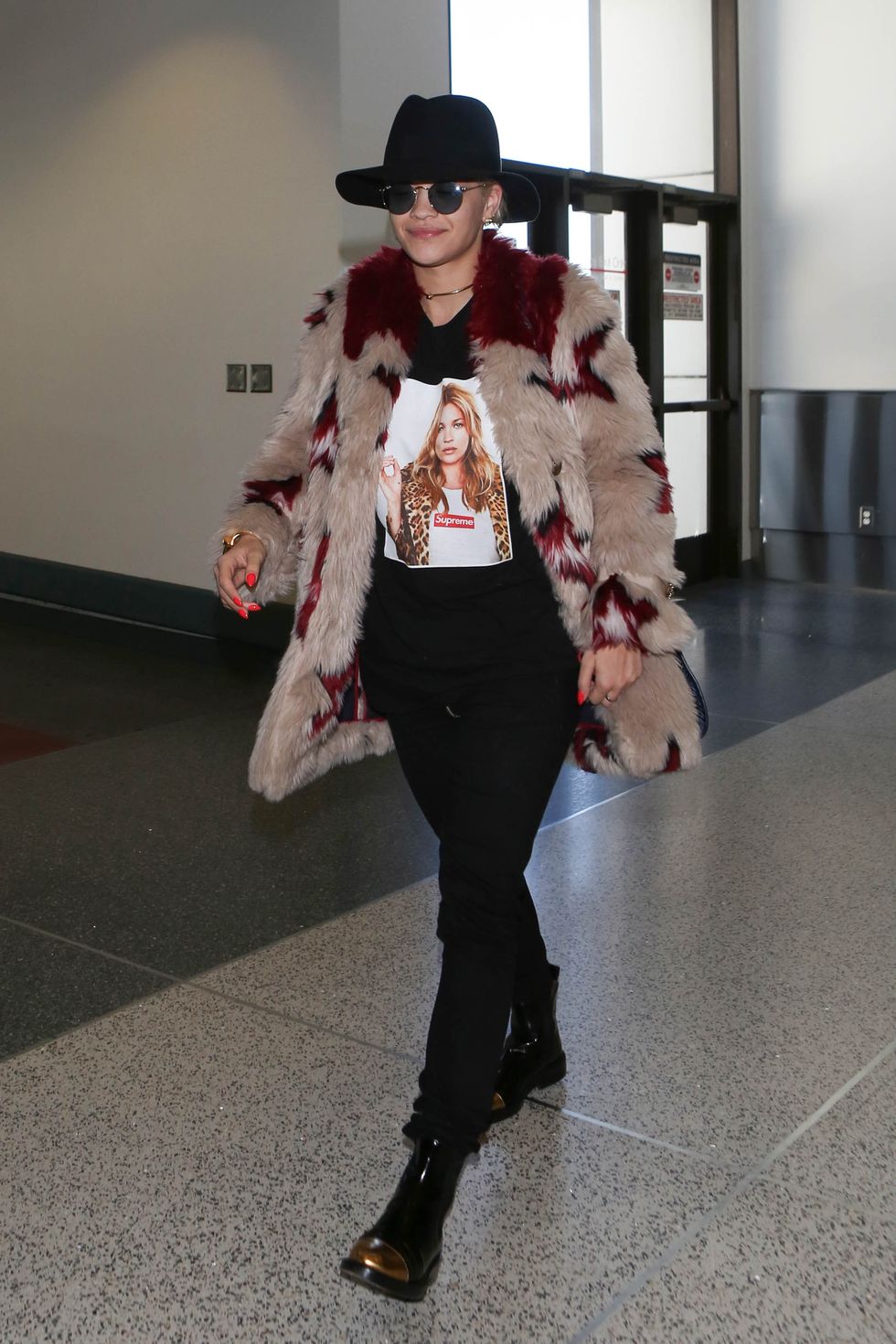 Rita Ora wears Kate Moss Tee in LAX
