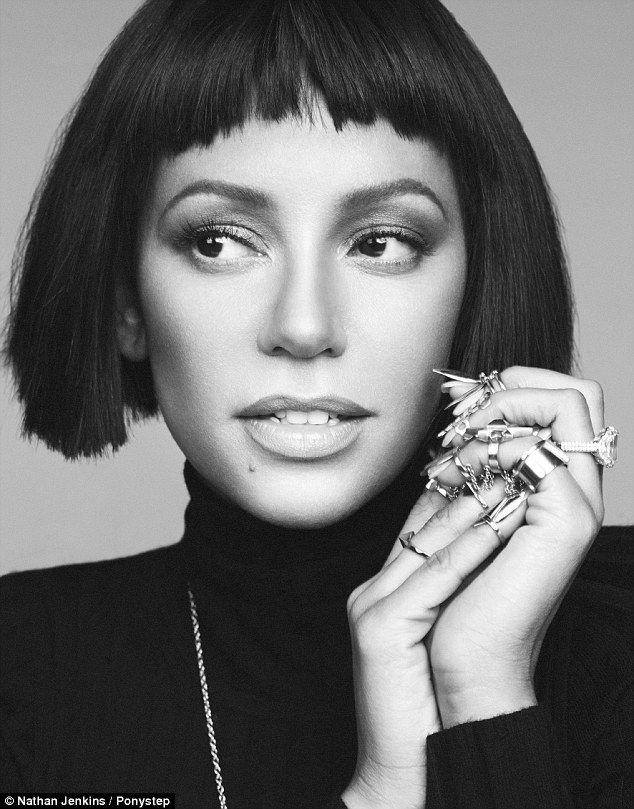 Mel B looks stunning in a short black wig for Ponystep magazine