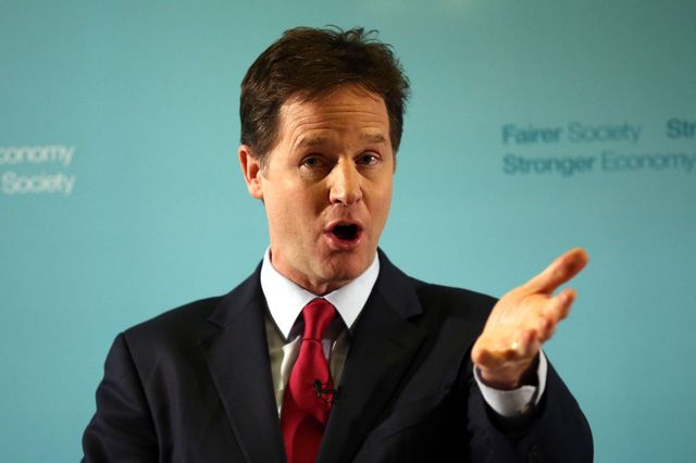 Nick Clegg at monthly press conference