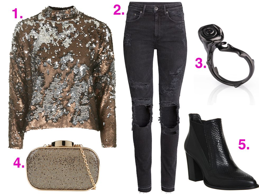 How to wear a sequin jumper