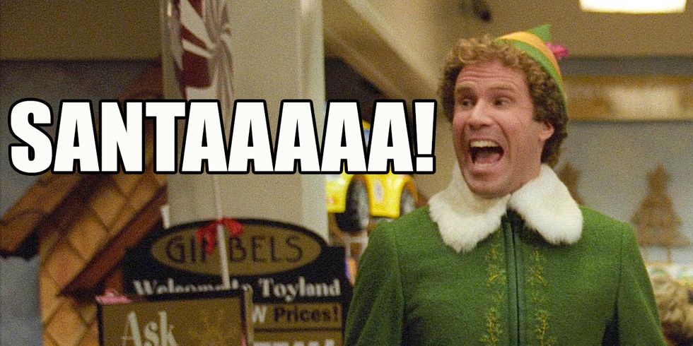 Woman becomes Buddy the Elf for a day. Nails it.