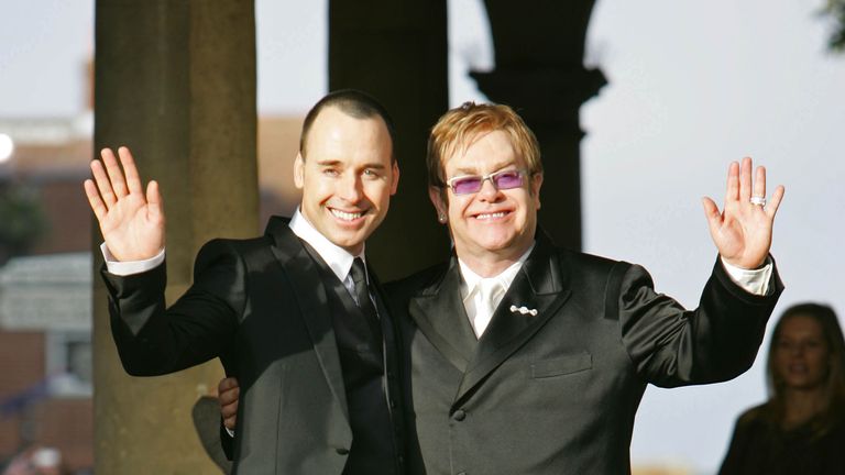 Elton John is getting married today, and we're all invited.