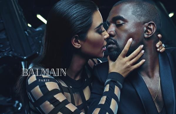 Kim Kardashian and Kanye West get pretty sexy in their new Balmain Ad Campaign