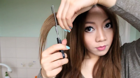 how to cut your own hair tutorials