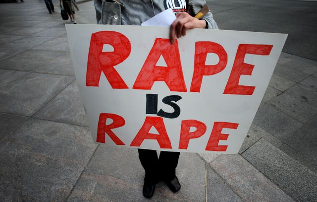 rape is rape protest sign