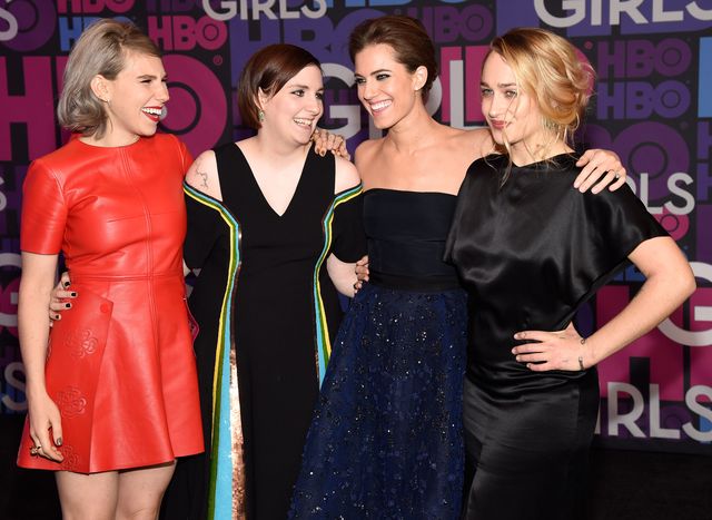 Jemima Kirke, Lena Dunham, Zosia Mamet and Allison Williams at the Girls season 4 premiere