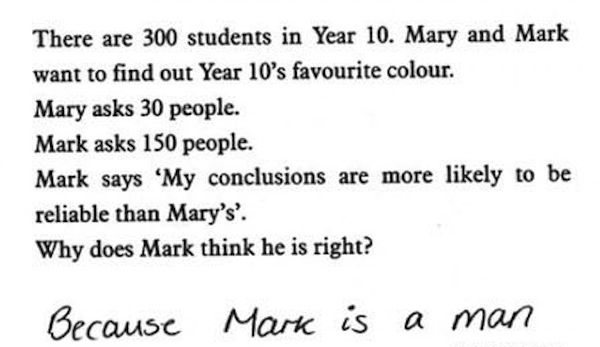 best funny exam answers fails
