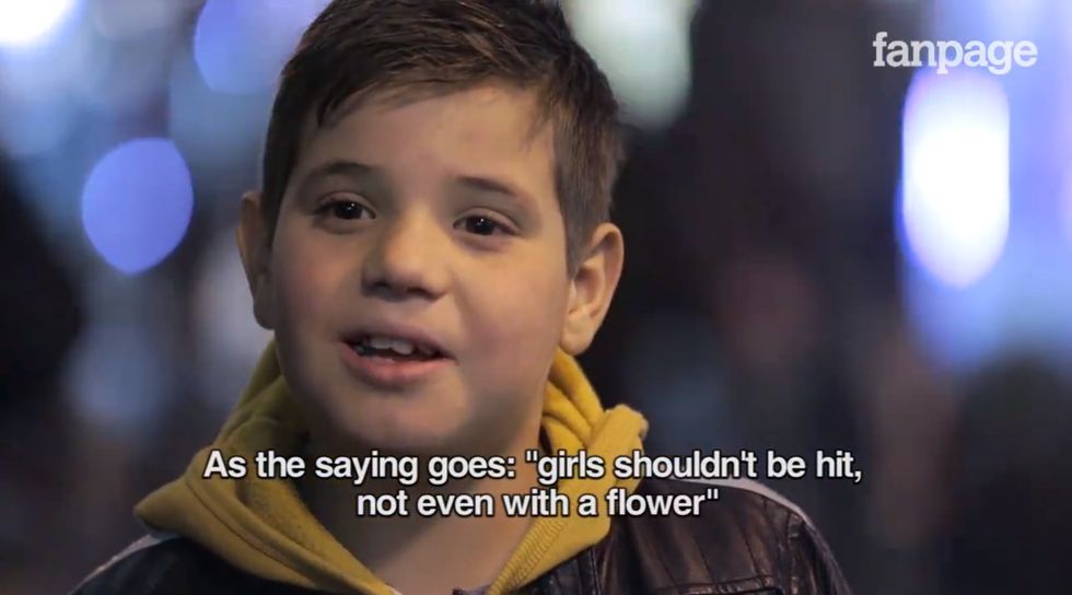 Refreshing domestic violence video shows young boys refusing to slap girls