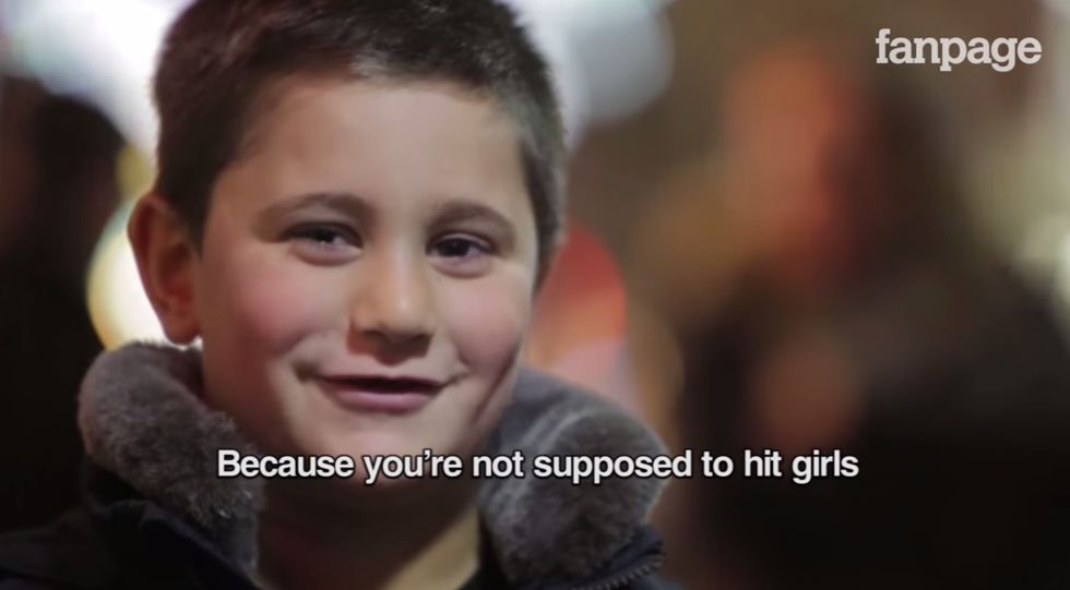 Refreshing domestic violence video shows young boys refusing to slap girls