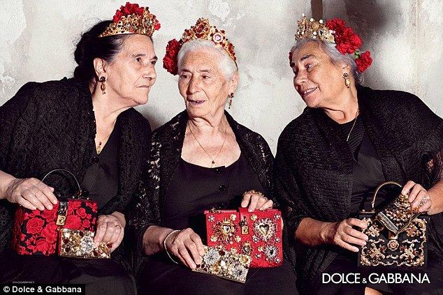 Dolce & Gabanna advertising campaign features three Spanish grandmothers