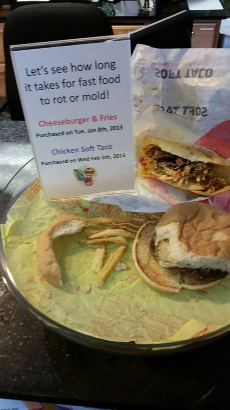 WTF? A burger was left out for two years and this is what happened to it
