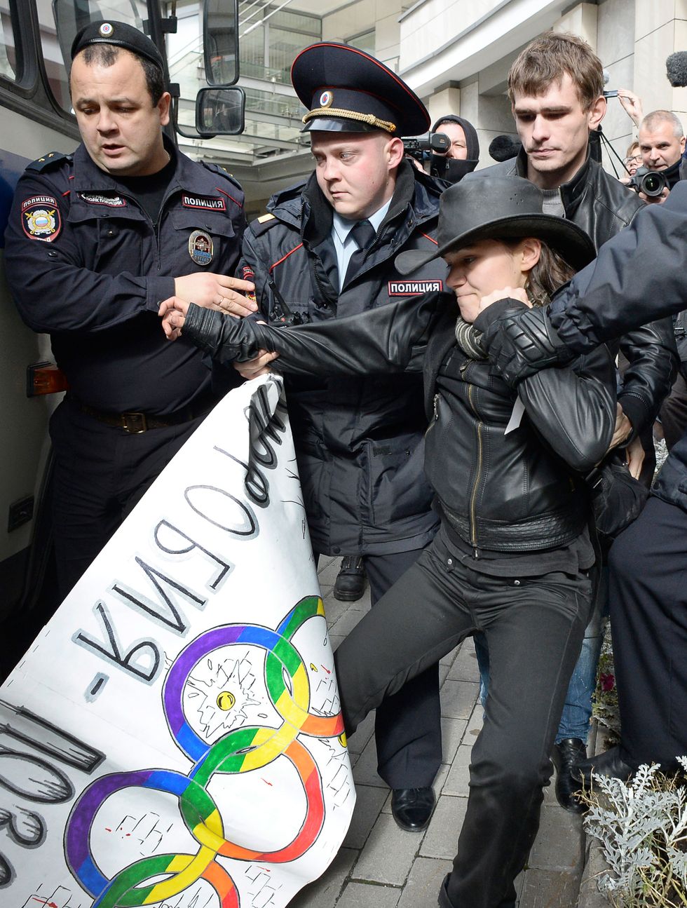 Russian police have famously detained a number of LGBT protesters