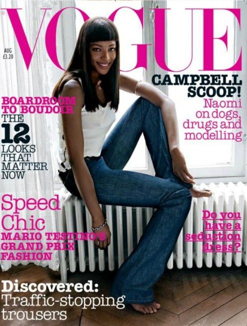 Naomi Campbell on the cover of British Vogue