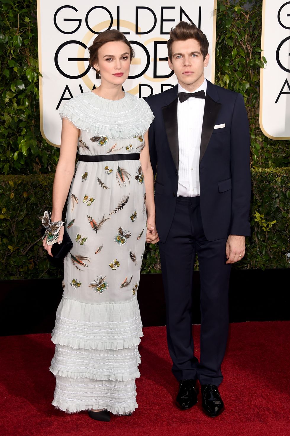 Keira Knightley and husband James Righton at the Golden Globes 2015