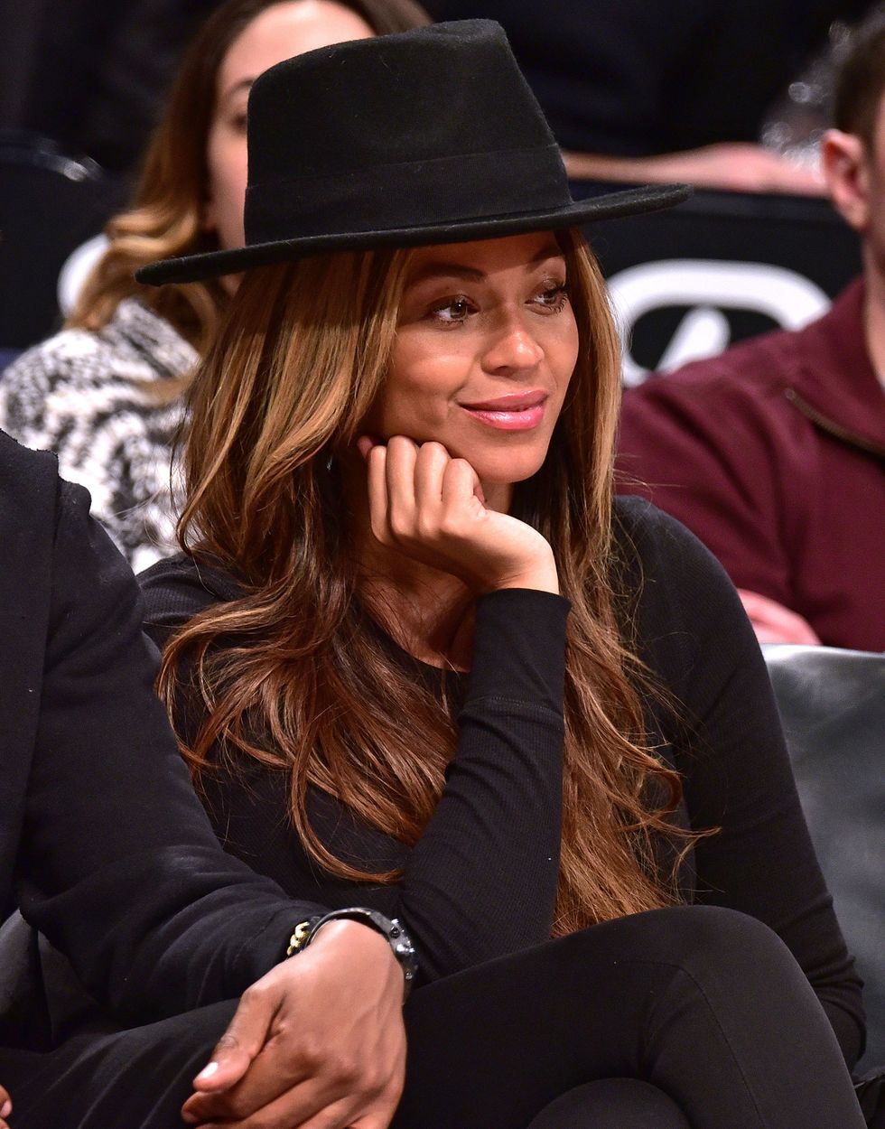Beyonce wears a hat