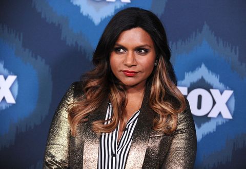 Mindy Kaling goes for a drastic hair makeover, trading in her long brown locks for new blonde hair