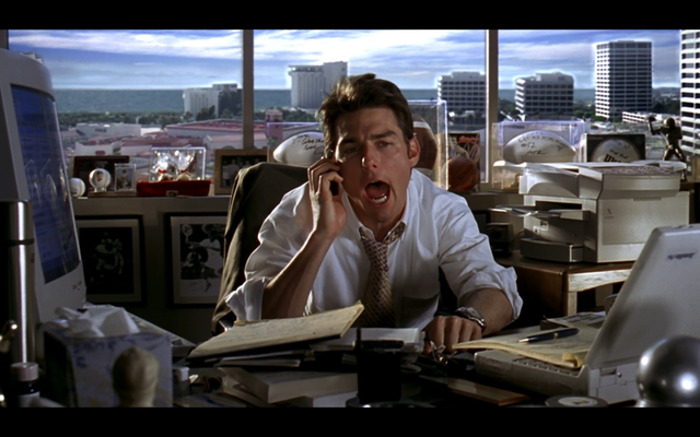 Jerry Maguire - Tom Cruise on the phone - show me the money