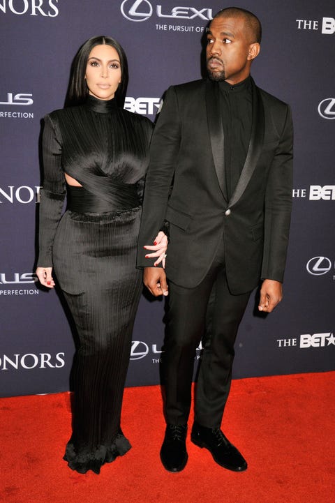 Kim and Kanye koordinate in all black